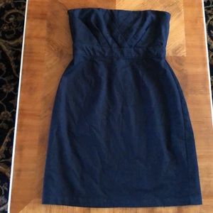 NY&Co strapless navy A-Line denim size 6 dress